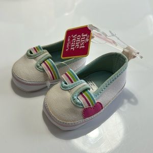 NWT Carters Newborn Baby Ballet Flats Sandals Shoes Rainbow Mary Janes
